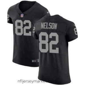 Top notch Mens Nike Oakland Raiders 82 Jordy Nelson Black Team Color Vapor Untouchable Elite Player NFL Jersey