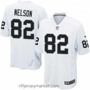 Gorgeous Mens Nike Oakland Raiders 82 Jordy Nelson Game White NFL Jersey