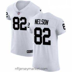 Superb Mens Nike Oakland Raiders 82 Jordy Nelson White Vapor Untouchable Elite Player NFL Jersey