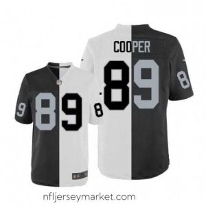 Irresistible Mens Nike Oakland Raiders 89 Amari Cooper Elite BlackWhite Split Fashion NFL Jersey
