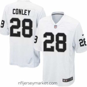 Premium Mens Oakland Raiders #28 Gareon Conley White Elite Jersey
