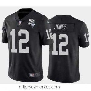 Irresistible Men's Oakland Raiders Black #12 Zay Jones 2020 Inaugural Season Vapor Limited Stitched NFL Jersey