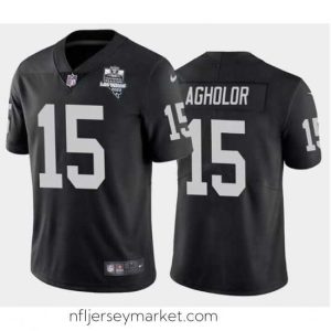 Superb Men's Oakland Raiders Black #15 Nelson Agholor 2020 Inaugural Season Vapor Limited Stitched NFL Jersey