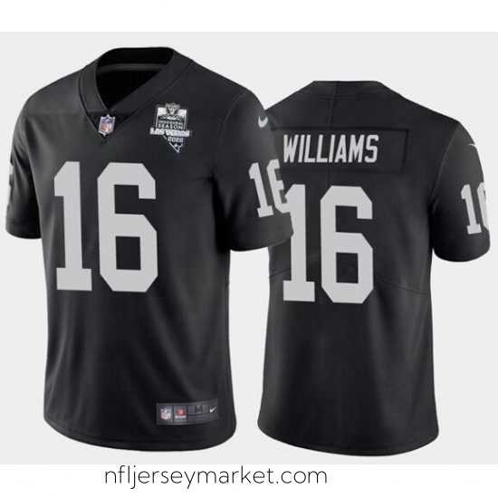 Premium Men's Oakland Raiders Black #16 Tyrell Williams 2020 Inaugural Season Vapor Limited Stitched NFL Jersey
