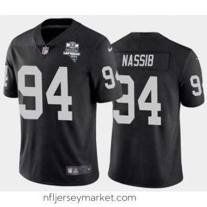 Luxurious Men's Oakland Raiders Black #94 Carl Nassib 2020 Inaugural Season Vapor Limited Stitched NFL Jersey