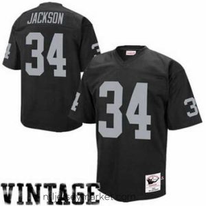 Superb Mens Oakland Raiders Bo Jackson Mitchell 26 Ness Black 1990 Authentic Throwback Jersey