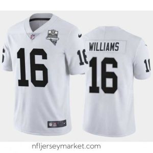 Luxurious Men's Oakland Raiders White #16 Tyrell Williams 2020 Inaugural Season Vapor Limited Stitched NFL Jersey