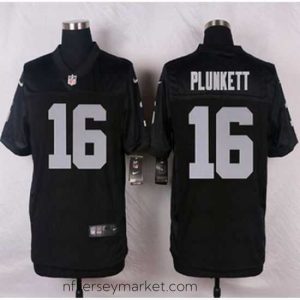 Stunning NEW Oakland Raiders #16 Jim Plunkett Black Team Color Stitched NFL Elite Jersey