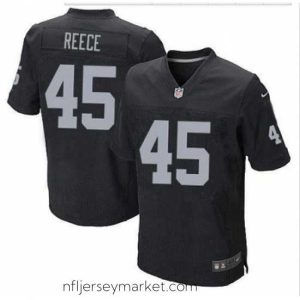 Luxurious NEW Oakland Raiders #45 Marcel Reece Black Team Color mens Stitched NFL Elite Jersey