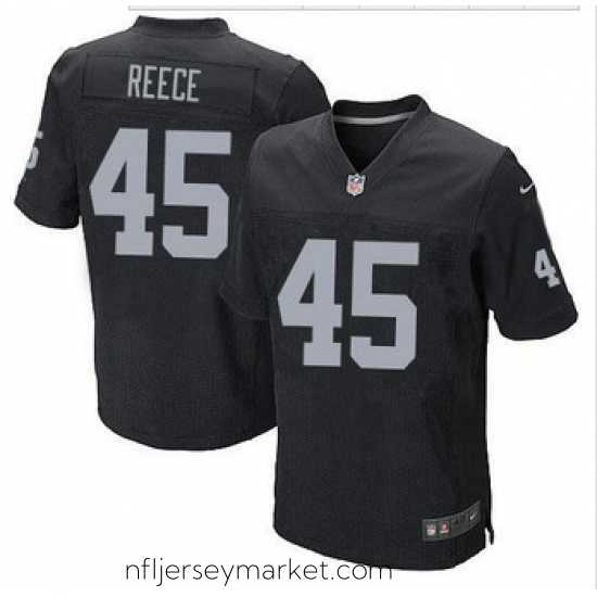 Luxurious NEW Oakland Raiders #45 Marcel Reece Black Team Color mens Stitched NFL Elite Jersey
