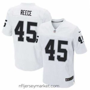 Gorgeous NEW Oakland Raiders #45 Marcel Reece White mens Stitched NFL Elite Jersey