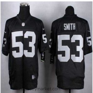 Magnificent NEW Oakland Raiders #53 Malcolm Smith Black Team Color Stitched NFL Elite jersey