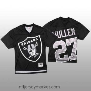 Superb NFL Las Vegas Raiders 27 Trayvon Mullen Black Mitchell  26 Nell Big Face Fashion Limited NFL Jersey