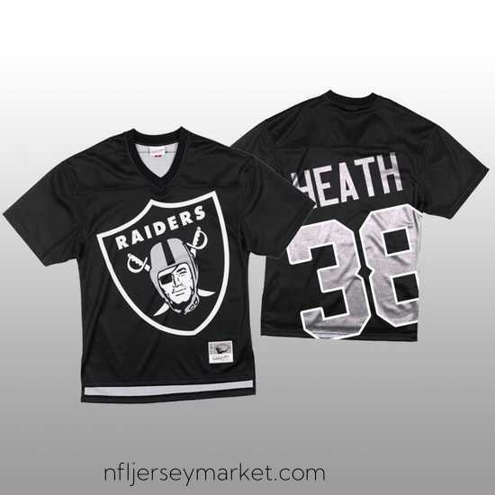 Alluring NFL Las Vegas Raiders 38 Jeff Heath Black Mitchell 26 Nell Big Face Fashion Limited NFL Jersey