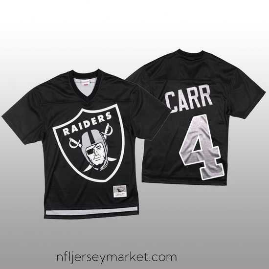 Exquisite NFL Las Vegas Raiders 4 Derek Carr Black Mitchell 26 Nell Big Face Fashion Limited NFL Jersey