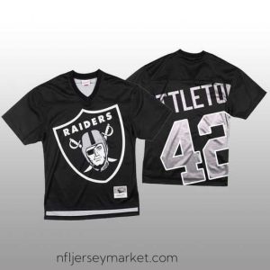 Magnificent NFL Las Vegas Raiders 42 Cory Littleton Black Mitchell  26 Nell Big Face Fashion Limited NFL Jersey