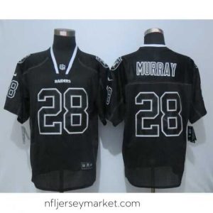 Magnificent New Nike Oakland Raiders #28 Latavius Murray Lights Out Black Elite Jerseys