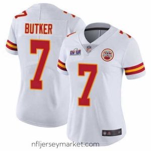 Premium Nike Chiefs 7 Harrison Butker White Bound Stitched NFL Vapor Untouchable Limited 2024 Super Bowl LVIII Jersey