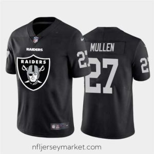 Superb Nike Las Vegas Raiders 27 Trayvon Mullen Black Team Big Logo Vapor Untouchable Limited Jersey