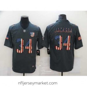 Irresistible Nike Las Vegas Raiders 34 Bo Jackson 2019 Salute To Service USA Flag Fashion Limited Jersey