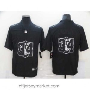 Luxurious Nike Las Vegas Raiders 34 Bo Jackson Black Shadow Logo Limited Jersey