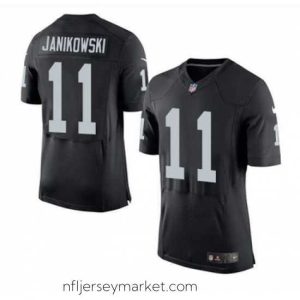 Alluring Nike Oakland Raiders #11 Sebastian Janikowski Black Team Color 27s Stitched NFL New Elite Jersey