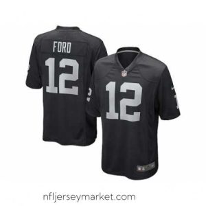 Exquisite Nike Oakland Raiders 12 Jacoby Ford Black Game NFL Jersey