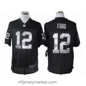 Magnificent Nike Oakland Raiders 12 Jacoby Ford Black Limited NFL Jersey