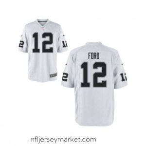 Magnificent Nike Oakland Raiders 12 Jacoby Ford White Game NFL Jersey