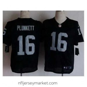 Magnificent Nike Oakland Raiders 16 Jim Plunkett Black Elite NFL Jersey