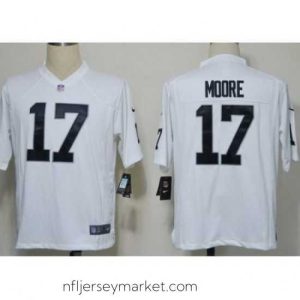 Luxurious Nike Oakland Raiders 17 Denarius Moore White Game NFL Jersey