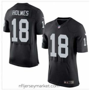 Superb Nike Oakland Raiders #18 Andre Holmes Black Team Color 27s Stitched NFL New Elite Jersey