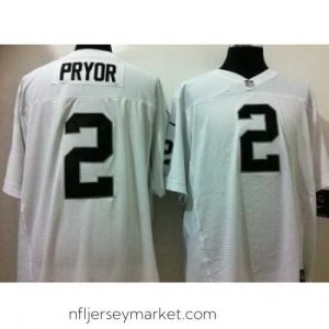 Magnificent Nike Oakland Raiders 2 Terrelle Pryor White Elite NFL Jersey