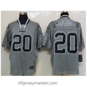 Luxurious Nike Oakland Raiders 20 Darren McFadden Grey Elite Lights out NFL Jersey