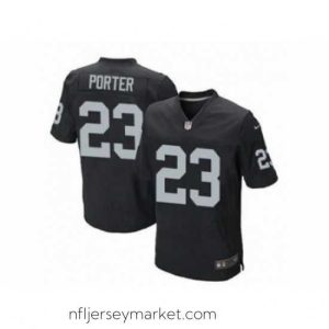 Premium Nike Oakland Raiders 23 Tracy Porter black Elite NFL Jersey