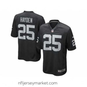 Magnificent Nike Oakland Raiders 25 D.J. Hayden Black Game NFL Jersey