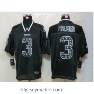 Superb Nike Oakland Raiders 3 Carson Palmer Black Elite Lights Out Fashion NFL Jersey