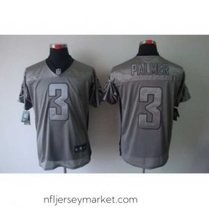 Irresistible Nike Oakland Raiders 3 Carson Palmer Grey Elite Shadow NFL Jersey