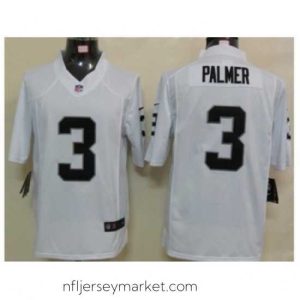 Magnificent Nike Oakland Raiders 3 Carson Palmer white Limited NFL Jersey