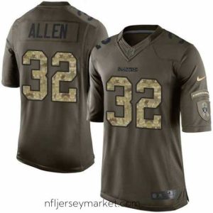 Gorgeous Nike Oakland Raiders #32 Marcus Allen Green 27s Stitched NFL Limited Salute to Service Jersey