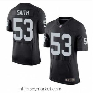 Top notch Nike Oakland Raiders #53 Malcolm Smith Black Team Color 27s Stitched NFL New Elite Jersey