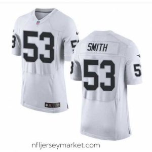 Magnificent Nike Oakland Raiders #53 Malcolm Smith White 27s Stitched NFL New Elite Jersey