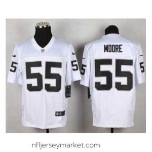 Premium Nike Oakland Raiders 55 Sio Moore White Elite NFL Jersey