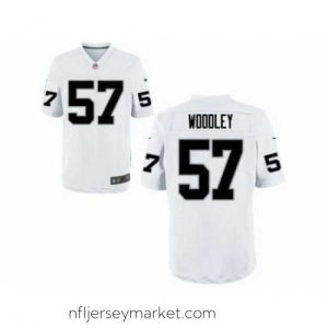 Irresistible Nike Oakland Raiders 57 LaMarr Woddley White Elite NFL Jersey
