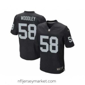Exquisite Nike Oakland Raiders 58 LaMarr Woodley Black Elite NFL Jersey