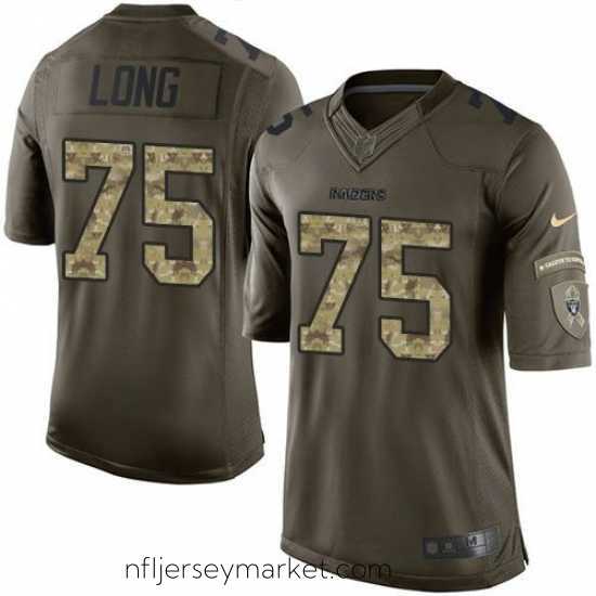Top notch Nike Oakland Raiders #75 Howie Long Green 27s Stitched NFL Limited Salute to Service Jersey
