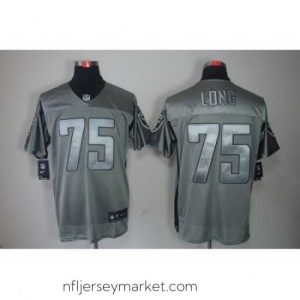 Luxurious Nike Oakland Raiders 75 Howie Long Grey Elite Shadow NFL Jersey