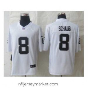 Premium Nike Oakland Raiders 8 Matt Schaub White Limited NFL Jersey
