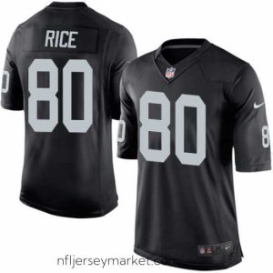Alluring Nike Oakland Raiders #80 Jerry Rice Black Elite NFL Jersey