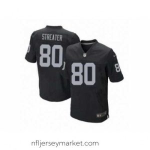 Luxurious Nike Oakland Raiders 80 Rod Streater black Elite NFL Jersey